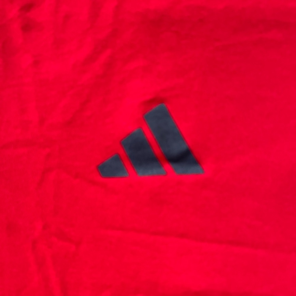 adidas Red Short Sleeve Athletic Tee - New England - Picture 4 of 9